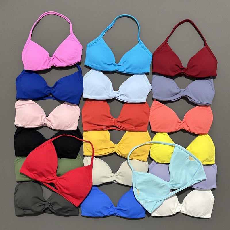 Pilates Yoga Wear - Sports Strappy Bra Yoga Underwear Women