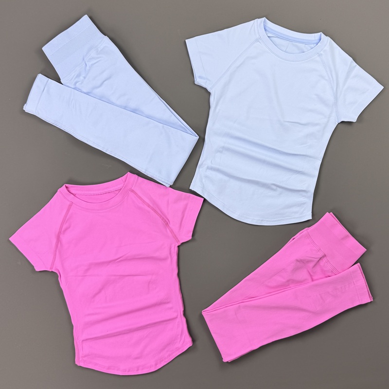 2Piece Gym Set Women Raglan Sh - Pilates Yoga Wrap Top ulasan dan harga