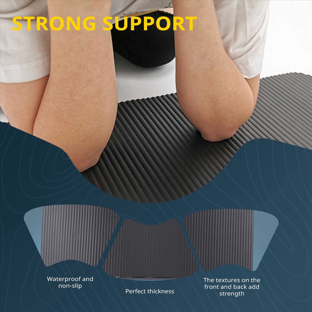 Doings 15MM Thick Yoga Mat Com - Pilates Yoga Knee Pads ulasan dan harga