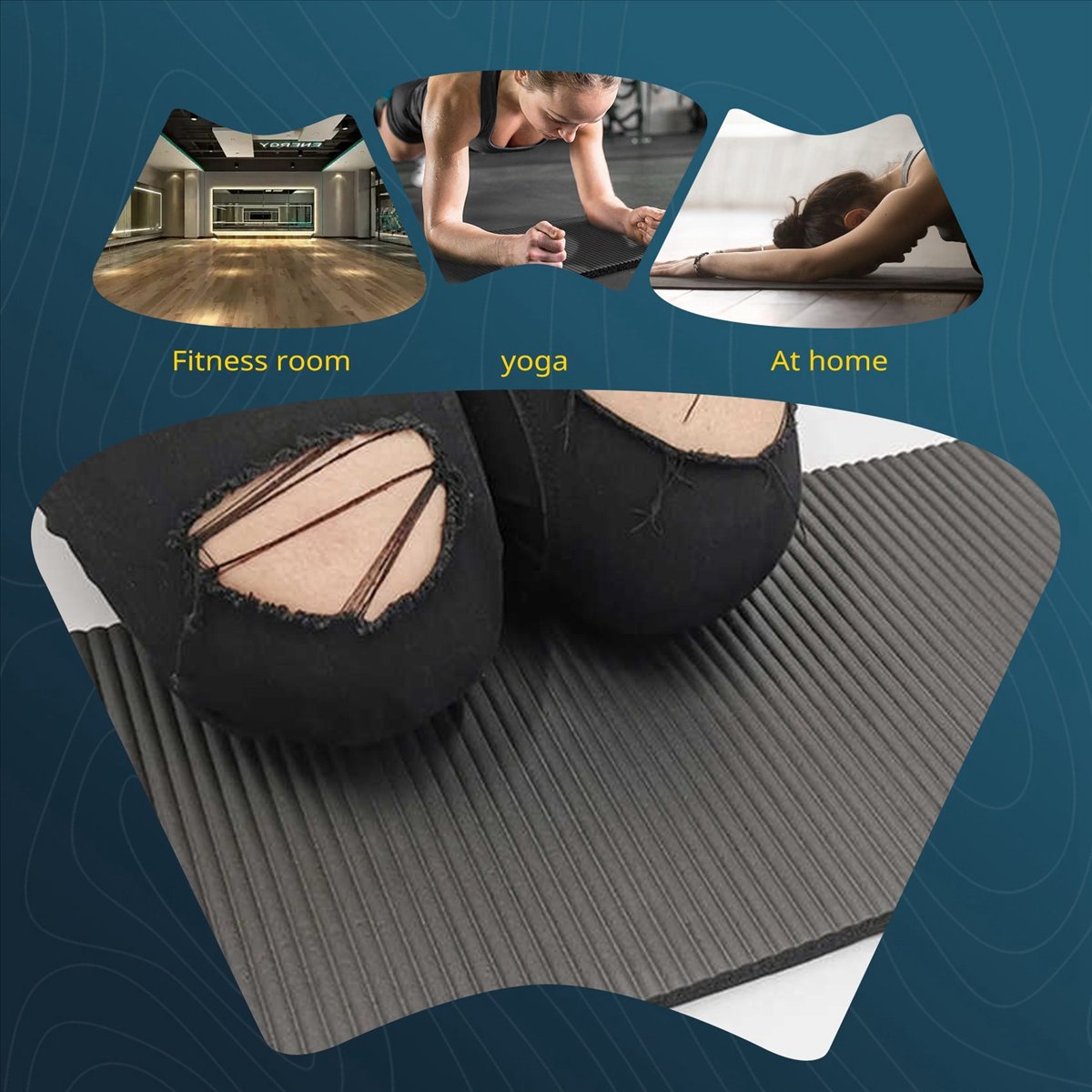 Doings 15MM Thick Yoga Mat Com - Pilates Yoga Knee Pads ulasan dan harga