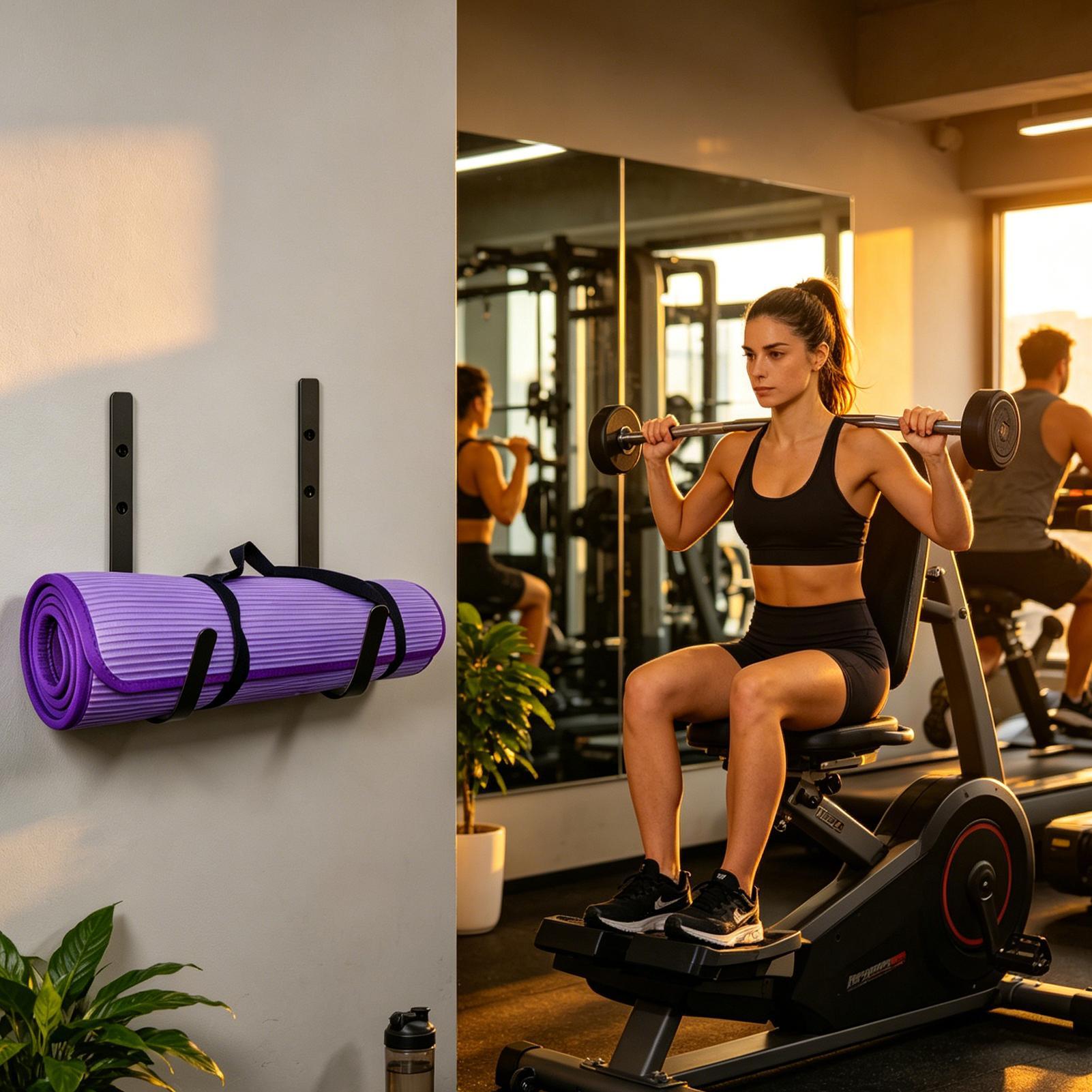 Yoga Mat Wall Mount Foam Rolle - Pilates Yoga Room ulasan dan harga