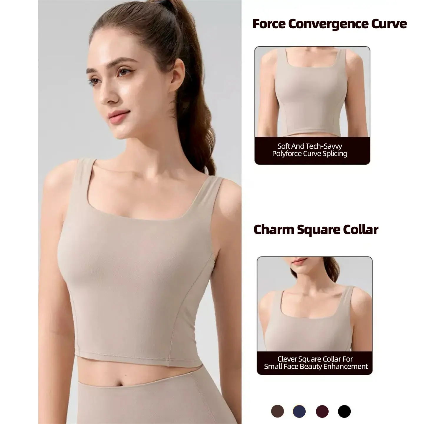 Women's Sports Yoga Vest Squar - Pilates Yoga One ulasan dan harga