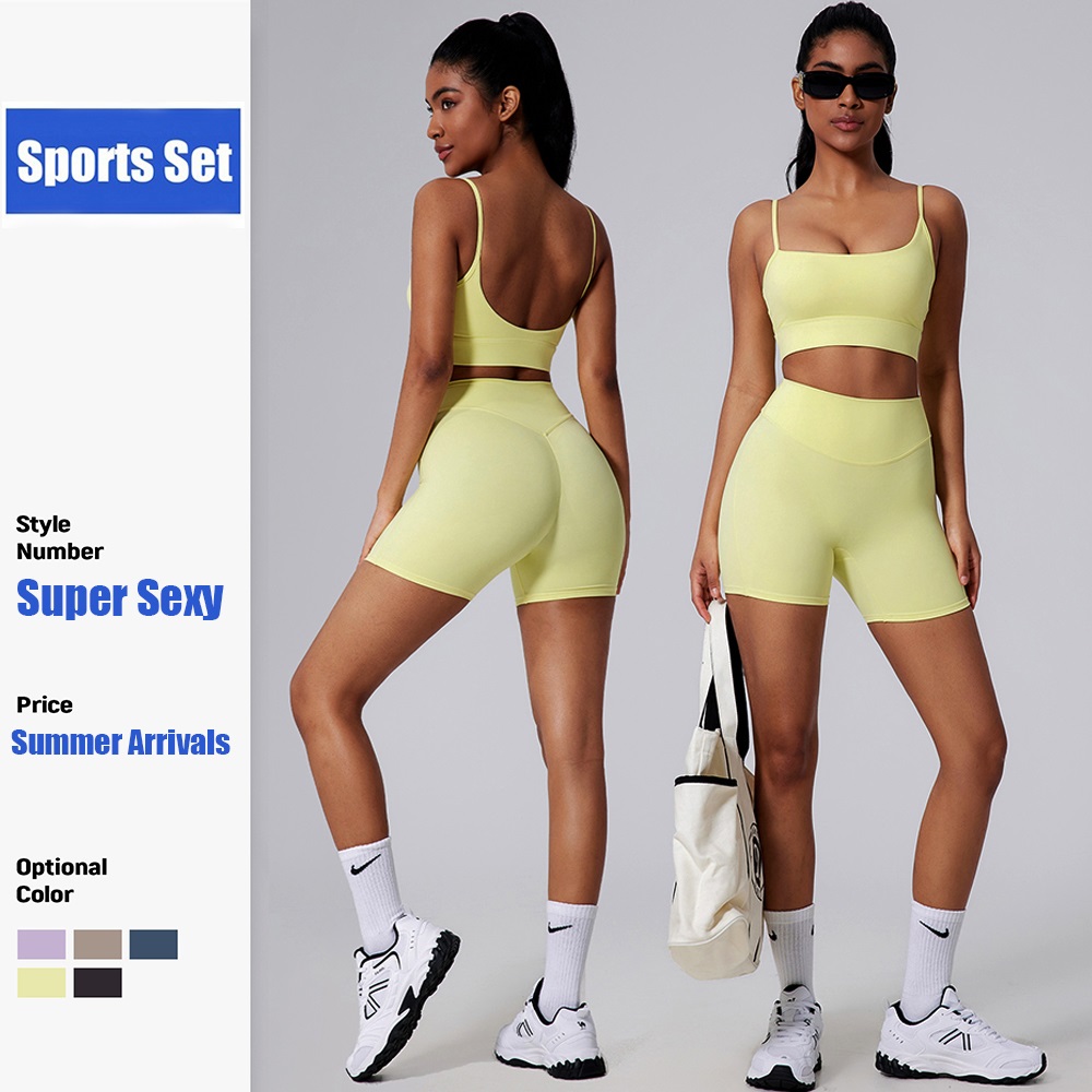Cloud Hide Yellow Yoga Suit Gy - Pilates Yoga Wrap Top ulasan dan harga