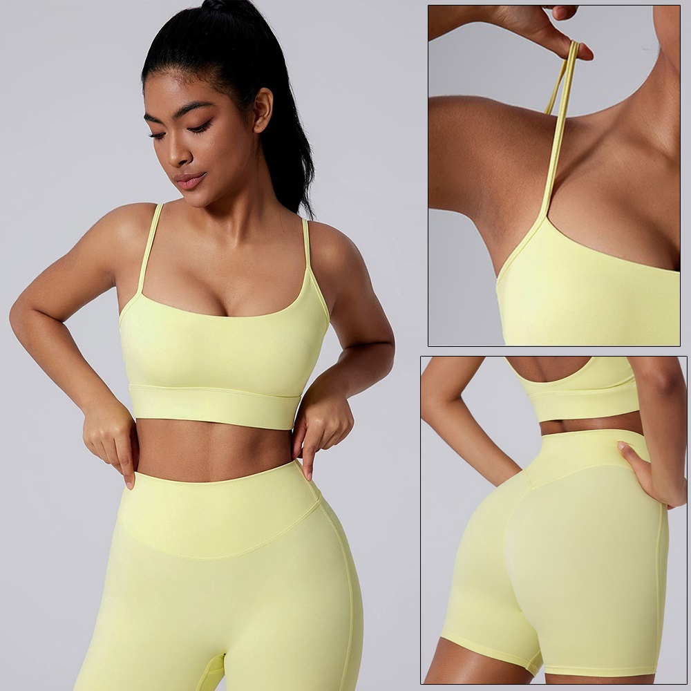 Cloud Hide Yellow Yoga Suit Gy - Pilates Yoga Wrap Top ulasan dan harga