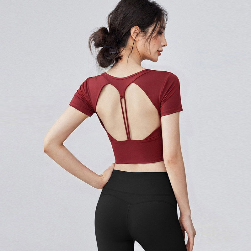 Women's Pilates Training Fitne - Pilates Yoga Wrap Top ulasan dan harga