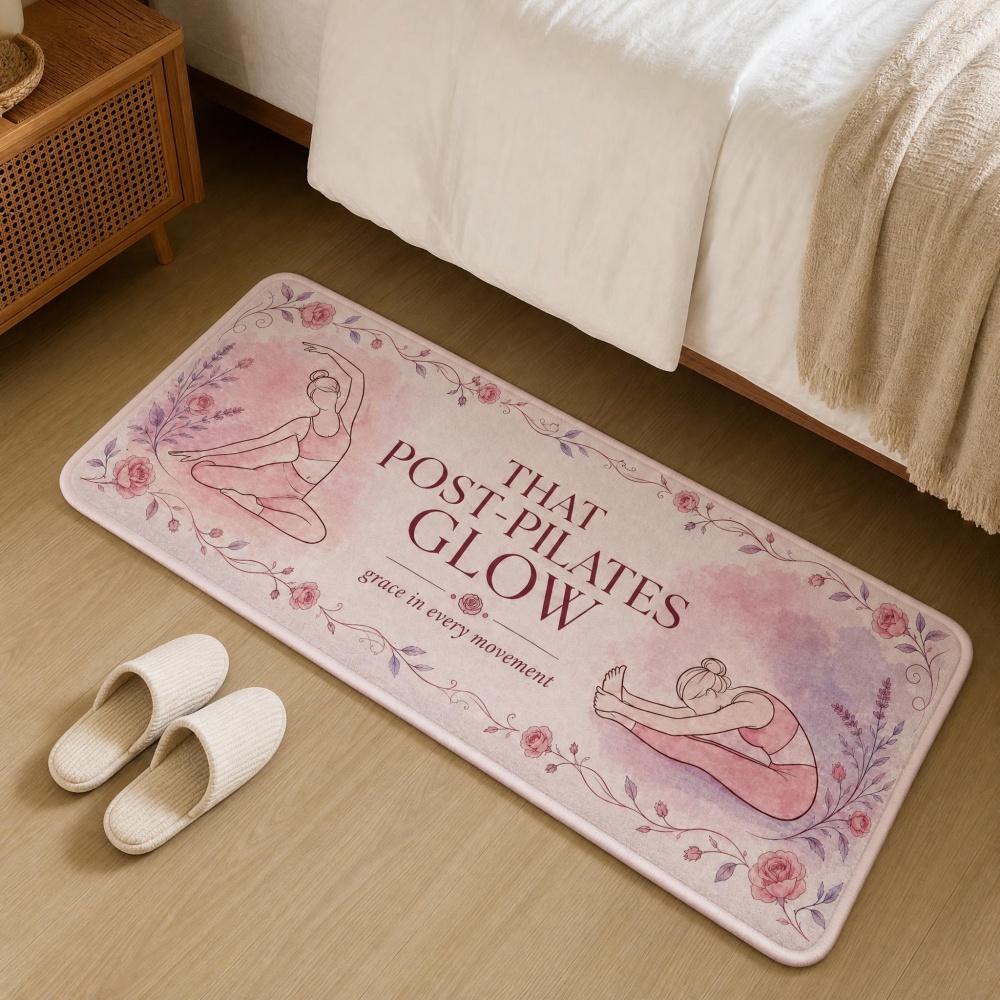 Soft Flannel Floral Yoga Figur - Pilates Yoga Room ulasan dan harga