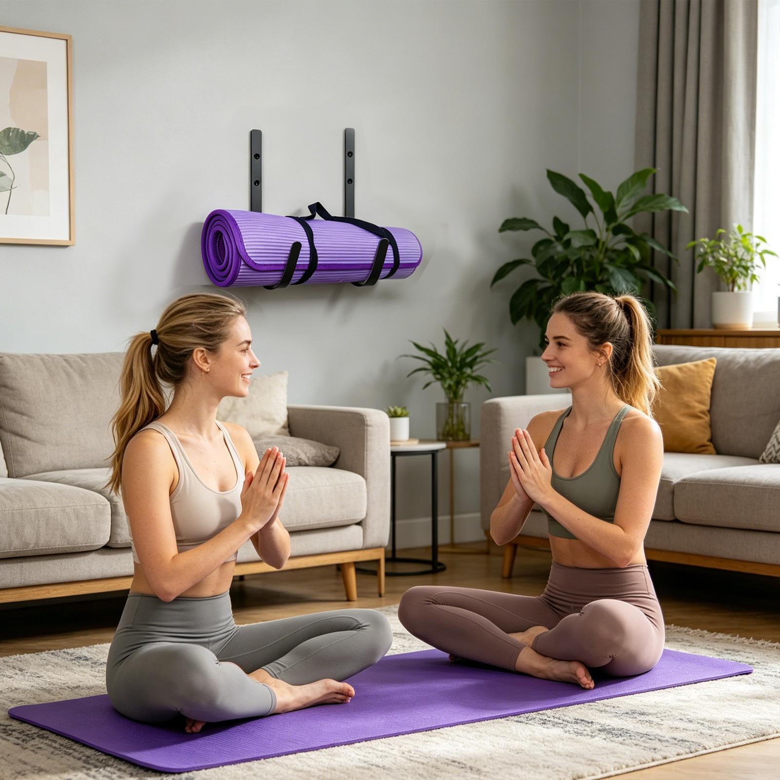 Yoga Mat Wall Mount Foam Rolle - Pilates Yoga Room ulasan dan harga