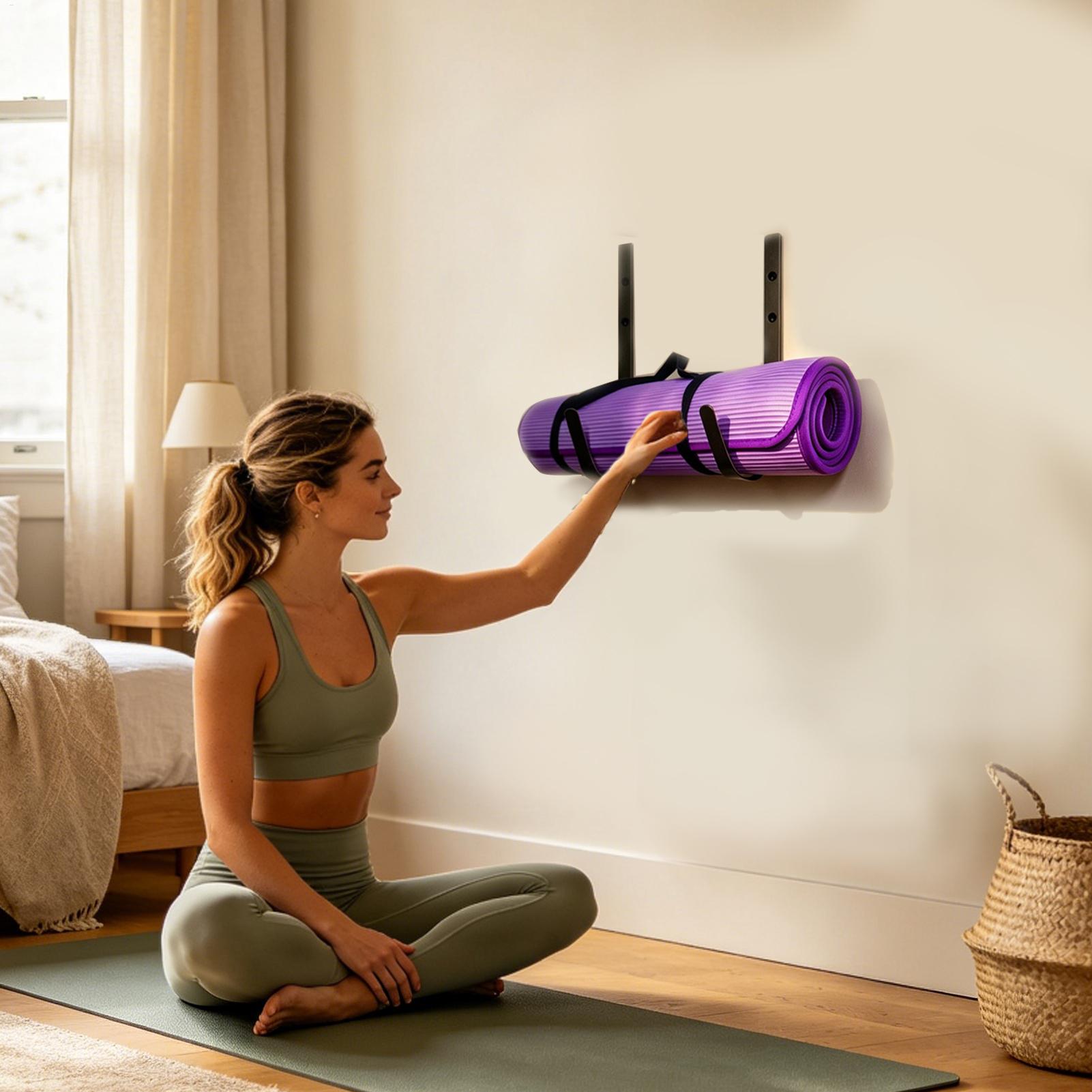 Yoga Mat Wall Mount Foam Rolle - Pilates Yoga Room ulasan dan harga
