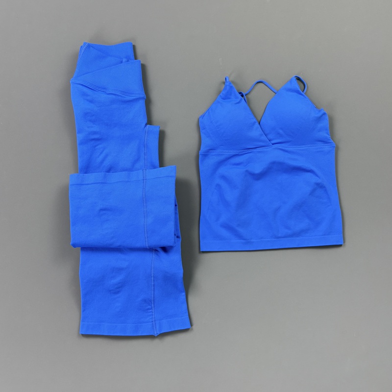 2Pcs Women Seamless Yoga Worko - Pilates Yoga Wrap Top ulasan dan harga