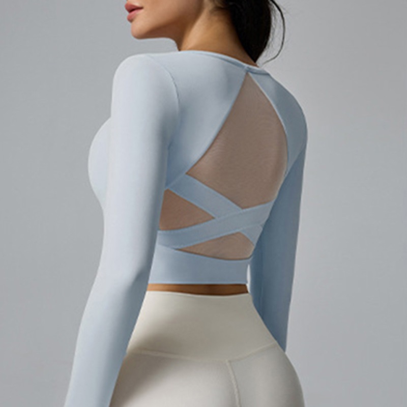 Cloud Hide White Yoga Shirts L - Pilates Yoga Wrap Top ulasan dan harga